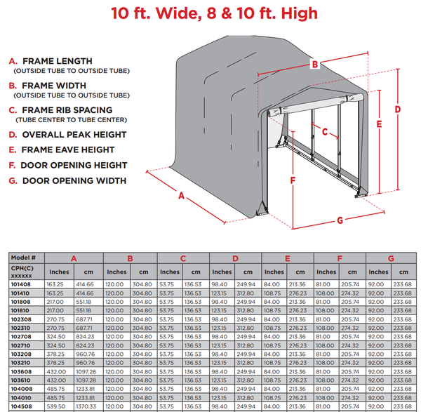 Snow and Wind Garage Heavy Duty Shelter - Grizzly Shelter Ltd.