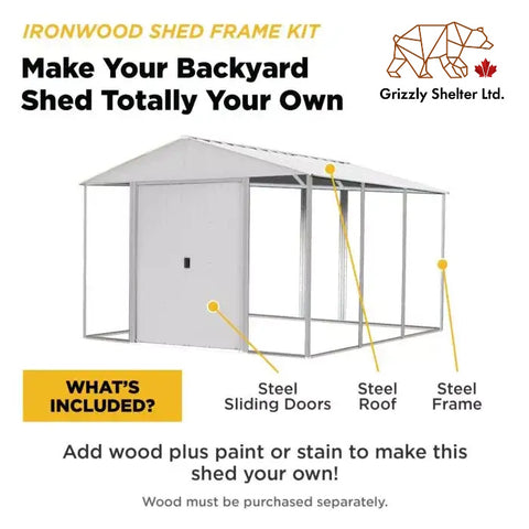 Steel and Wood Shed - Grizzly Shelter Ltd.