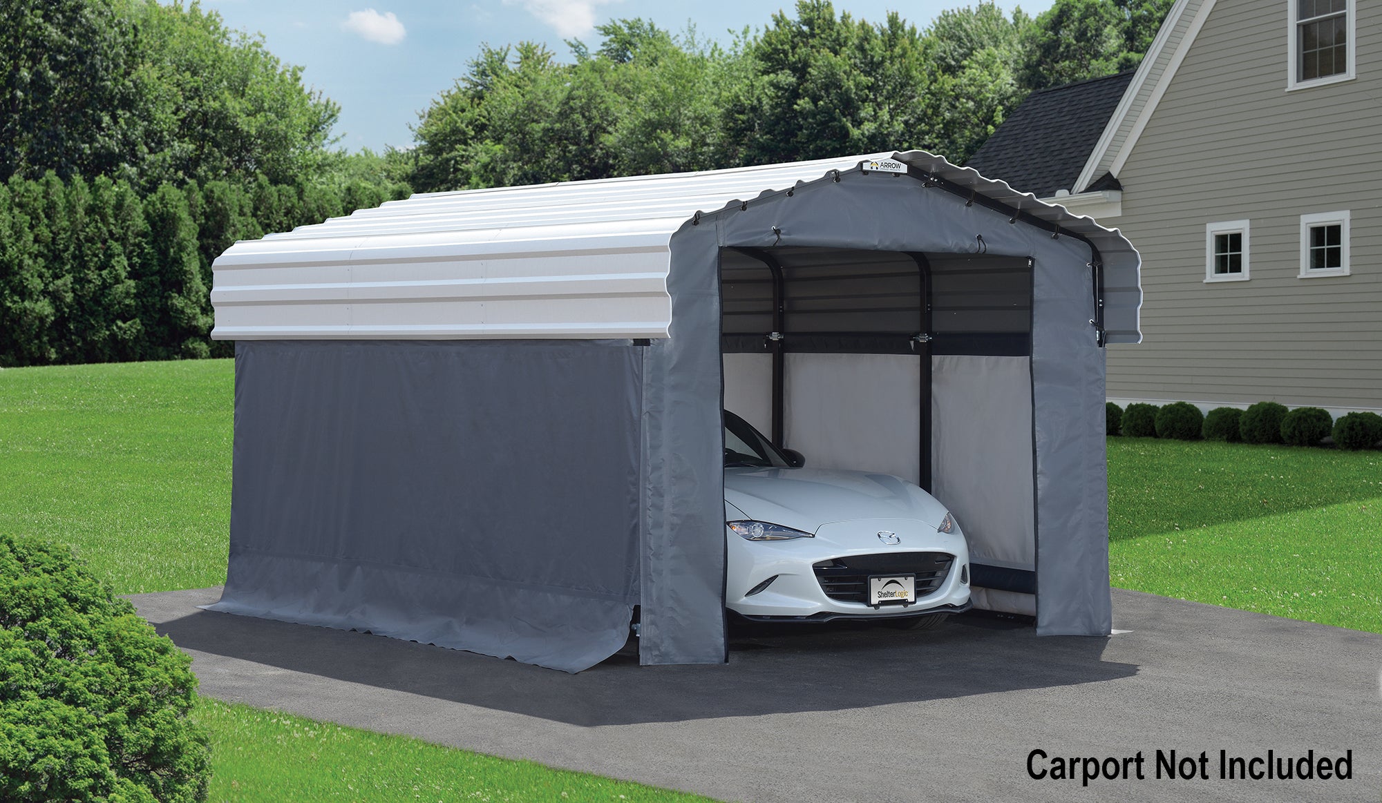 Arrow Carport Enclosure Kit - Steel Carport NOT Included 