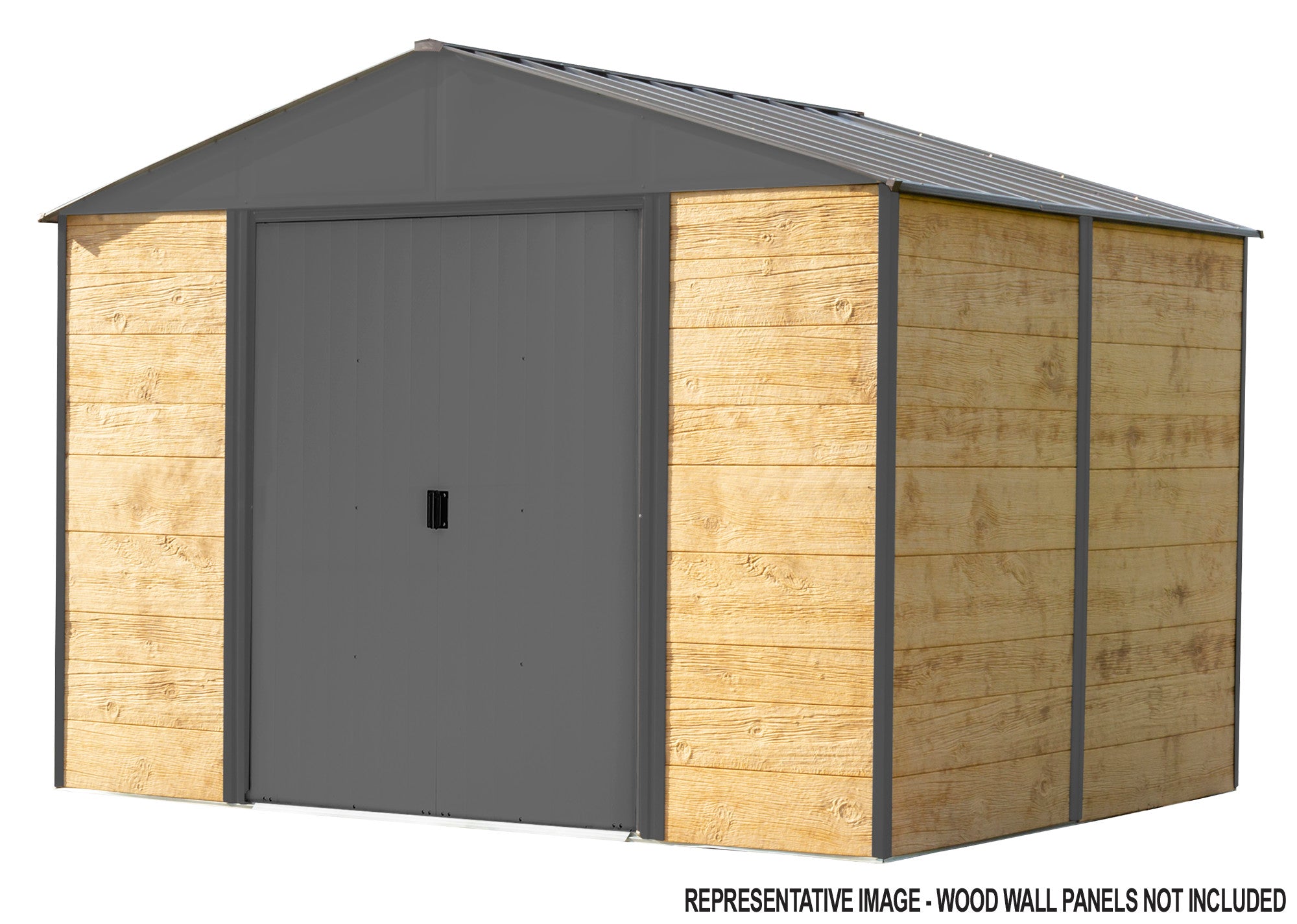 ironwood steel and wood storage shed – grizzly shelter ltd.