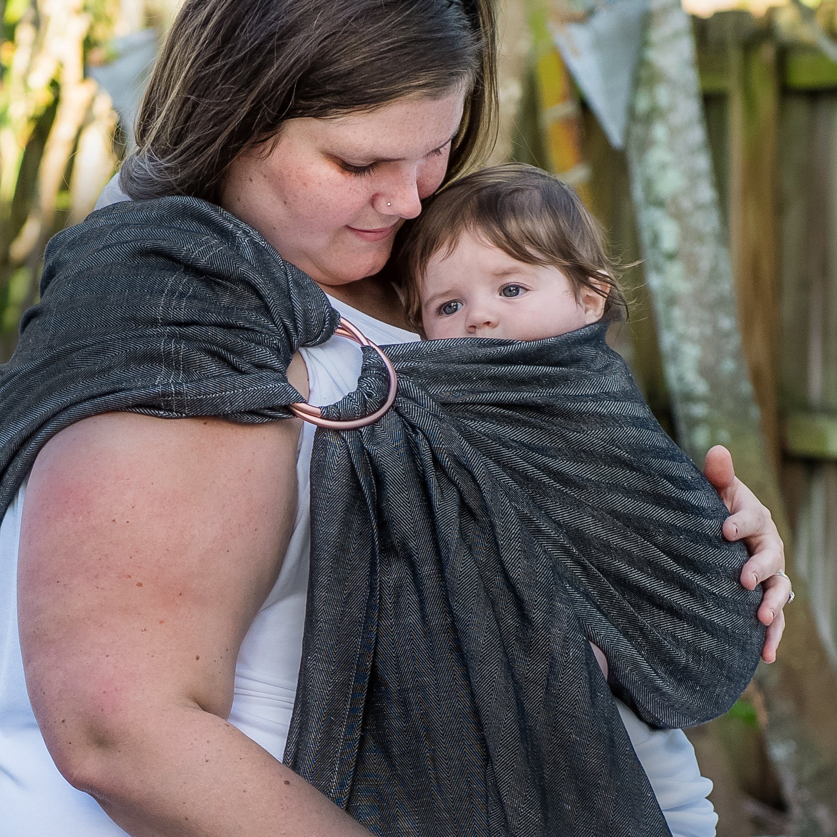 gold baby carrier