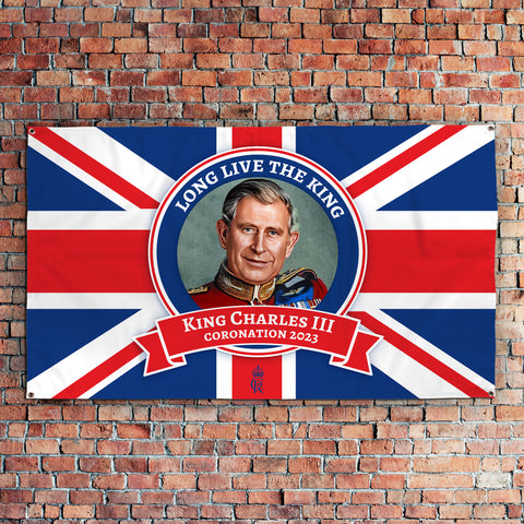 King Charles Coronation Banner - Decoration