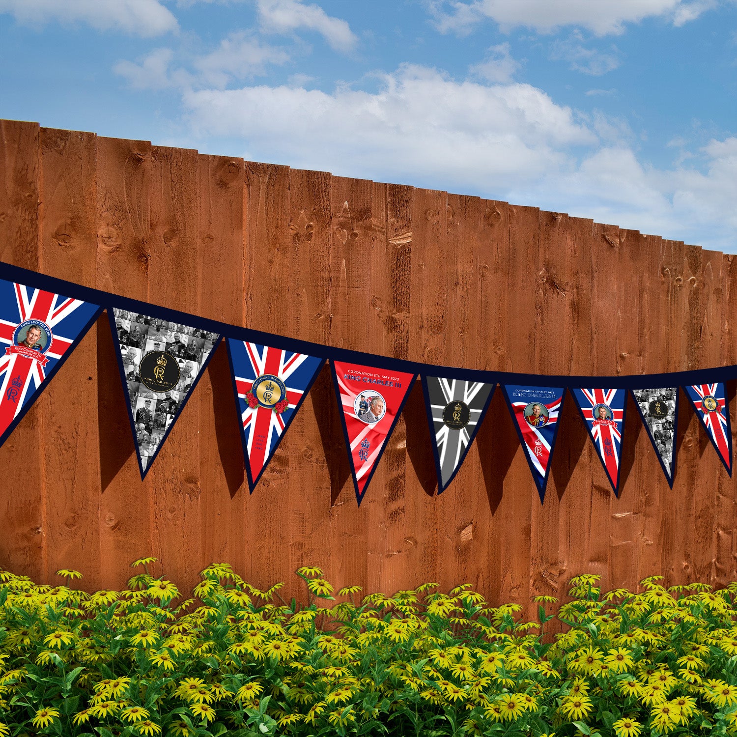 king-charles-coronation-3m-fabric-bunting-with-15-individual-triangl