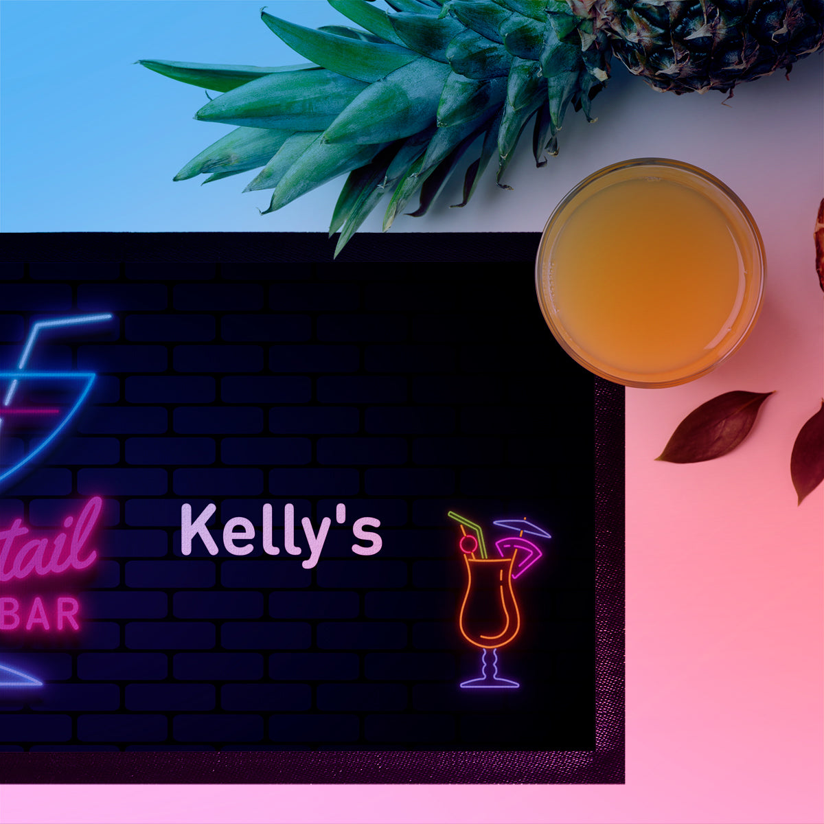 Personalised Neon Bar Runner