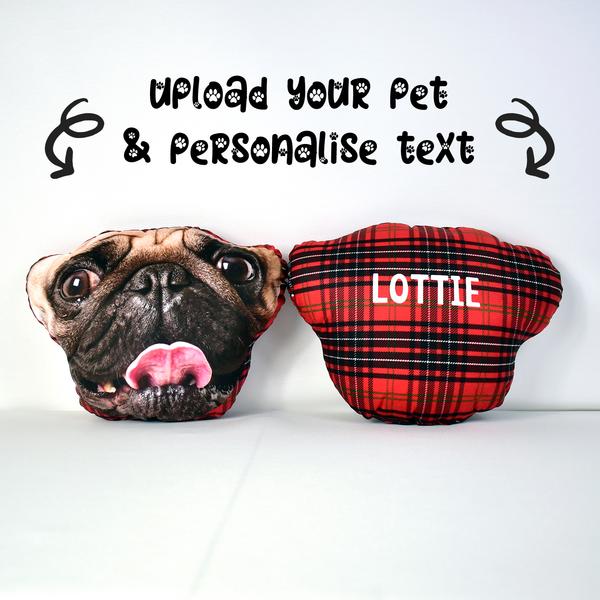 Personalised Photo Pet Face Soft Pillow Cushion