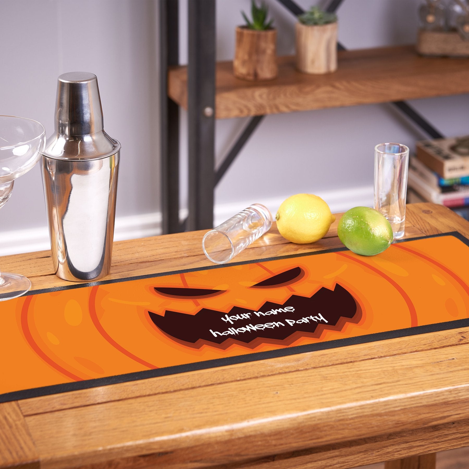 Pumpkin Personalised Bar Mat