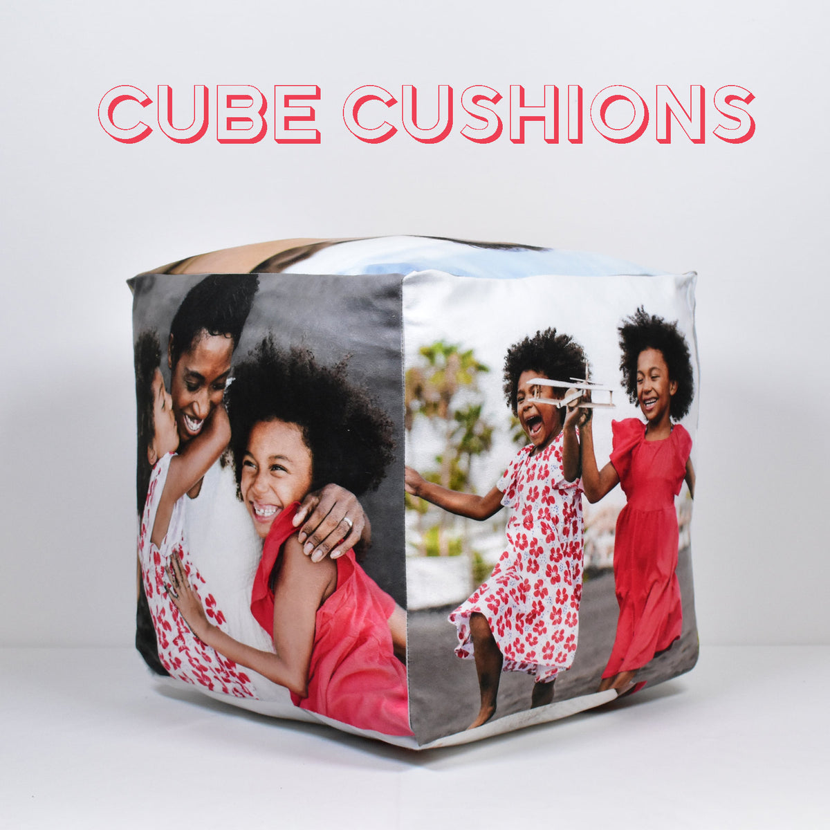 Personalised Photo Soft Cube Cushions