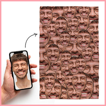 Personalised Photo Face All Over Beach Towel