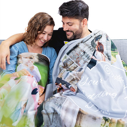 Personalised Photo Fleece Throw Blanket