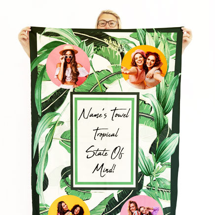 Personalised Photo Beach Towel