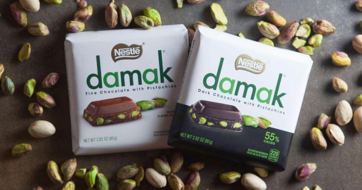 Damak Milk Chocolate Night Bar w Pistachio / Antep Fistikli Cikolata