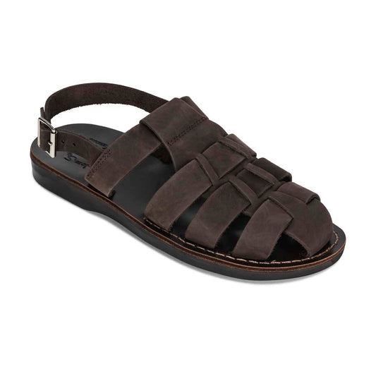 Barak - Leather Closed Toe Sandal | Tan – Jerusalem Sandals