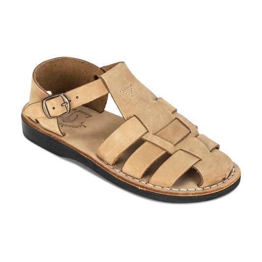 Gemma  Brown Leather Adjustable Strap Sandal – Jerusalem Sandals