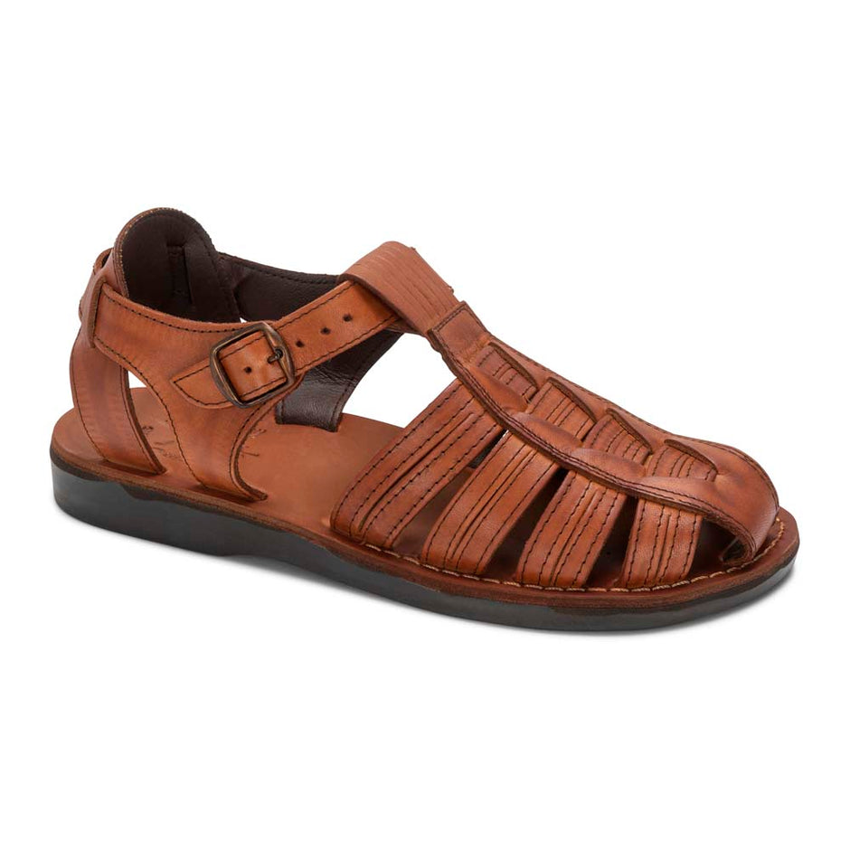 Men’s Leather Closed Toe Sandals - Jerusalem Sandals