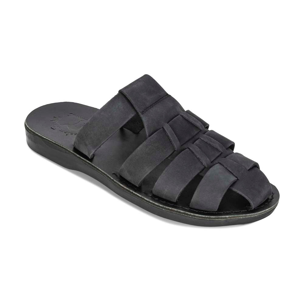 Michael Slide Leather Pacific Slide Sandal Black Nubuck