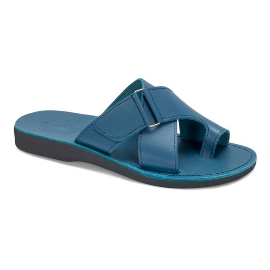 Dark Brown Leather Toe Ring Sandals for Men With Adjustable Buckle Strap  Greek Gladiator Strappy Men's Slide Sandals Summer Shoes for Men 