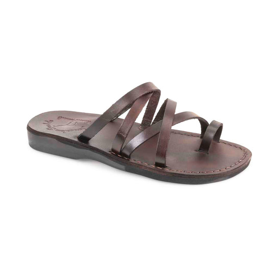 Amazon.com | Men's Biblical Jesus Sandals Natural Genuine Camel Leather Toe  Loop Handmade From Jerusalem Flip Flops Brown Black Holy Land (Black,  numeric_6) | Shoes