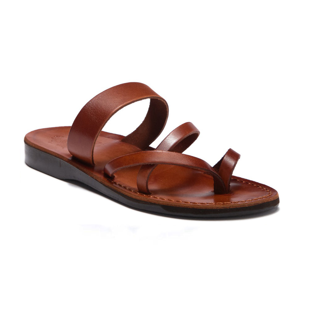 Exodus  Honey Leather Strappy Sandal – Jerusalem Sandals