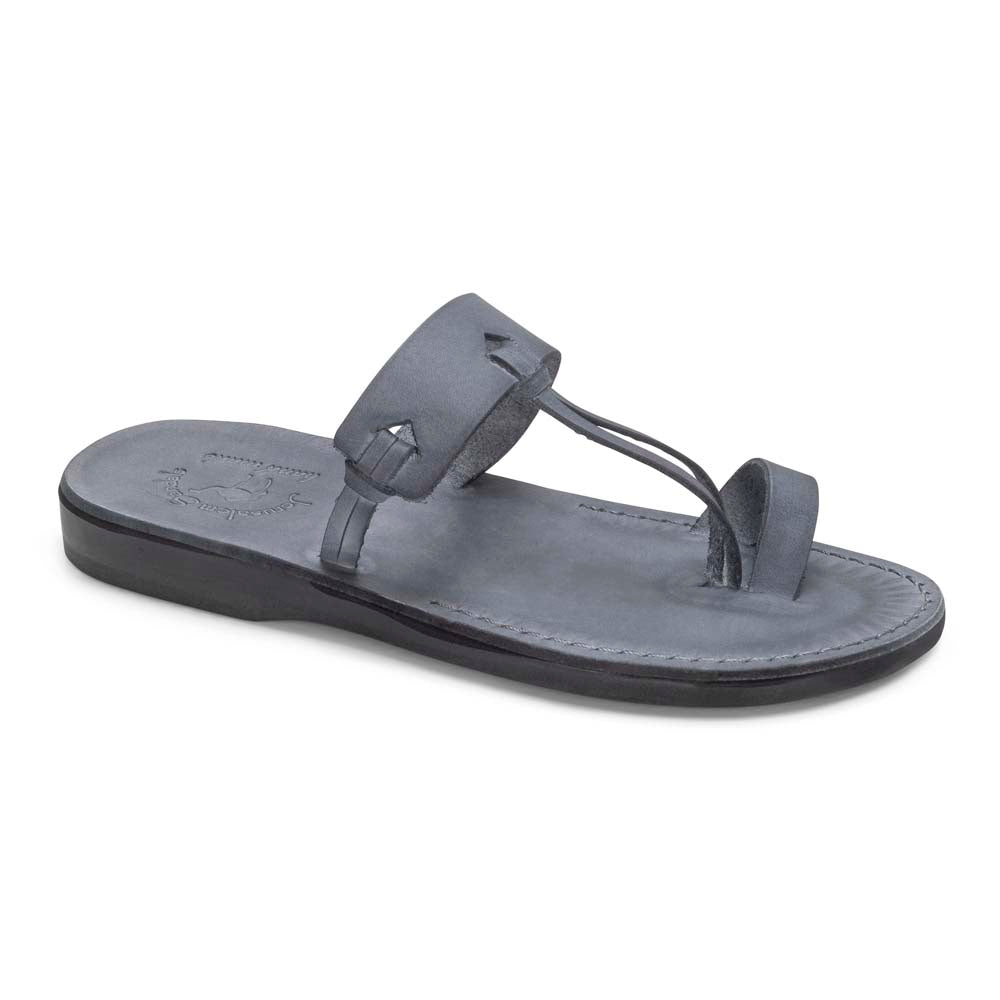 Men's Grey & Red Colour Synthetic Leather Sandals - Zakarto