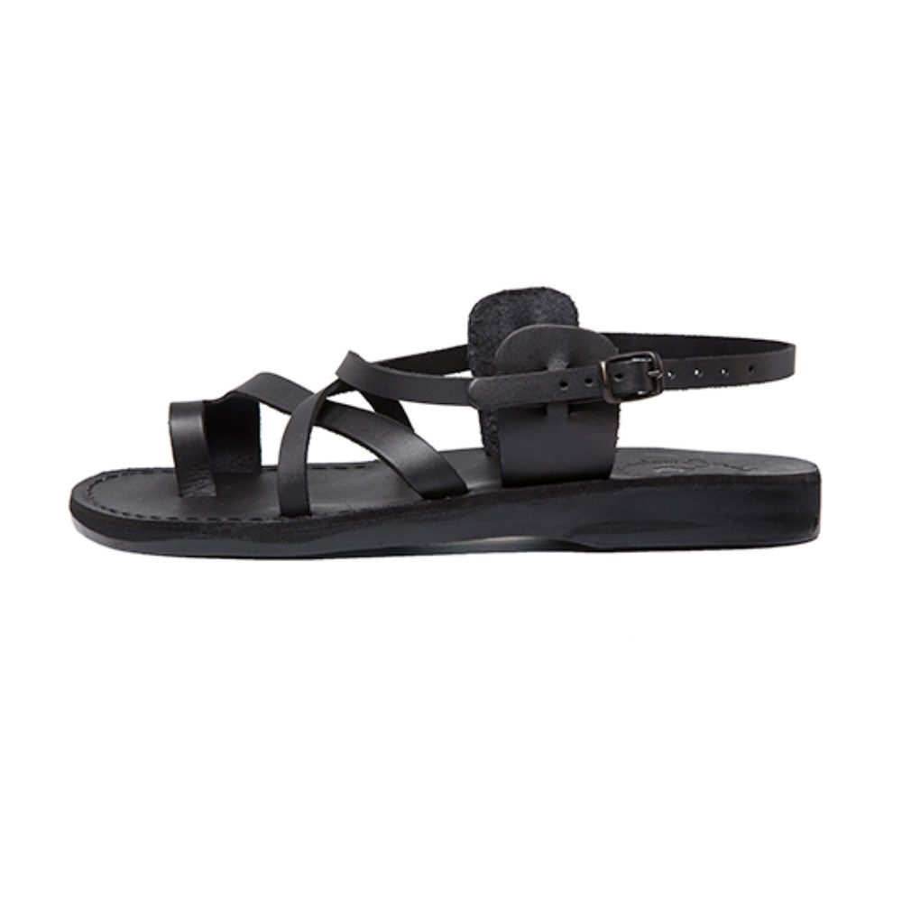 The Good Shepherd | Black Leather Buckle Sandal