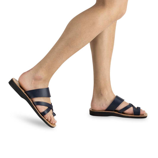 Women's Vegan Leather Sandals - Strappy, Buckle, Slide – Jerusalem Sandals