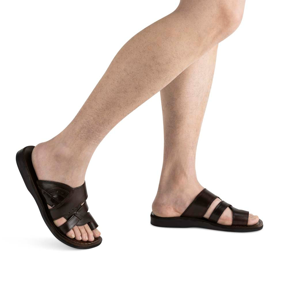 Men's Toe Loop Sandals - Aron Brown - Jerusalem Sandals