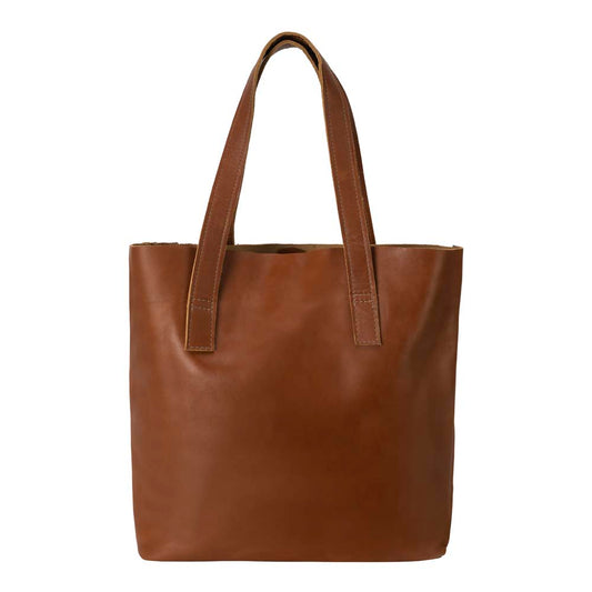 Leather Tote Bag, Honey / Classic / Oversized