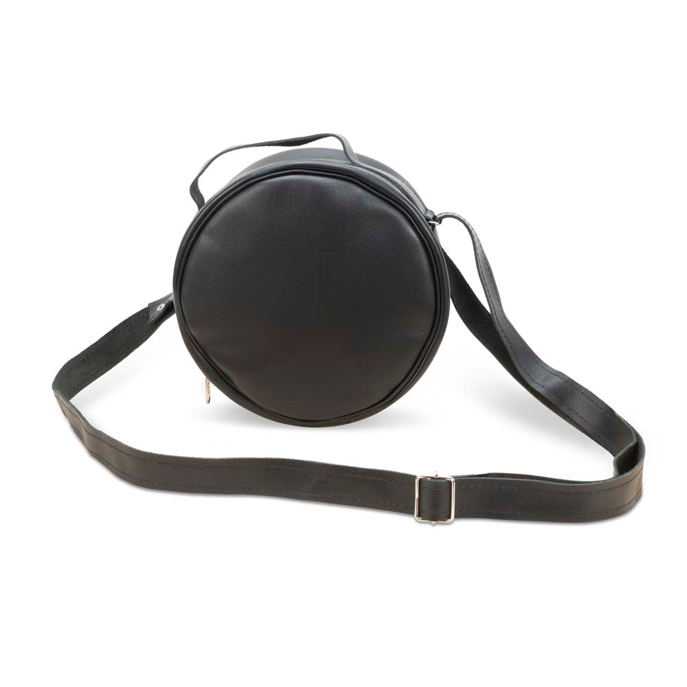 Jerusalem Sandals - Round Leather Bag - Black