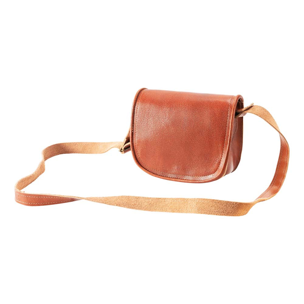 Jerusalem Sandals - Embossed Soft Leather Handbag - Brown