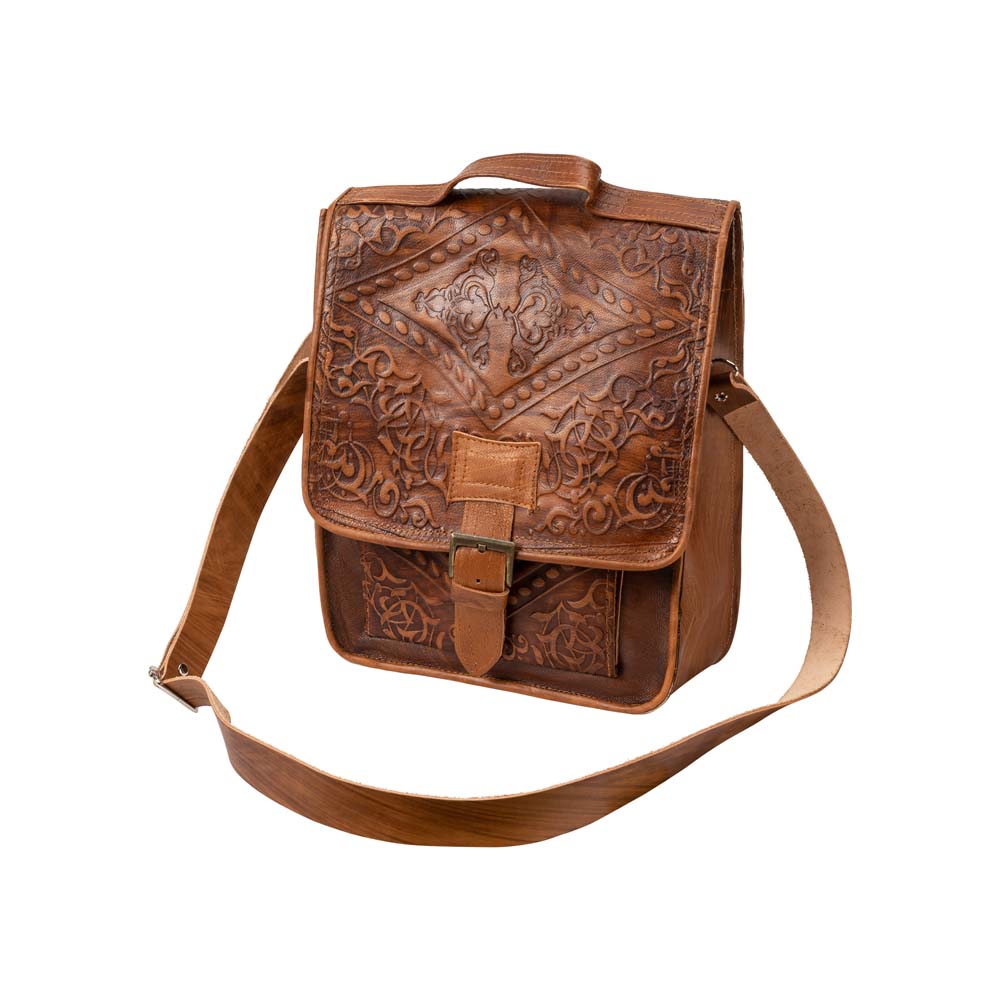 Handmade Leather Messenger Bag for Men & Women