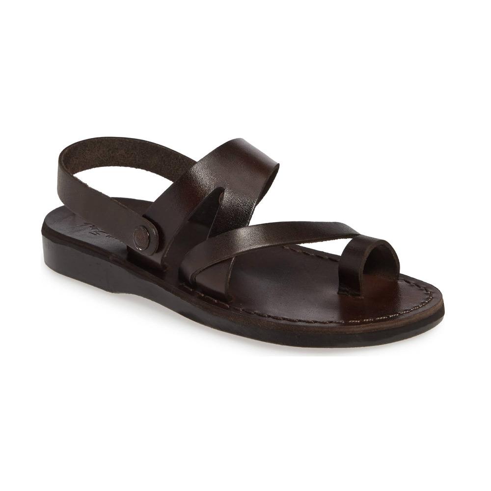 Jerusalem Sandals Men's Leather Toe Loop SlideSandals - Zohar - QVC.com