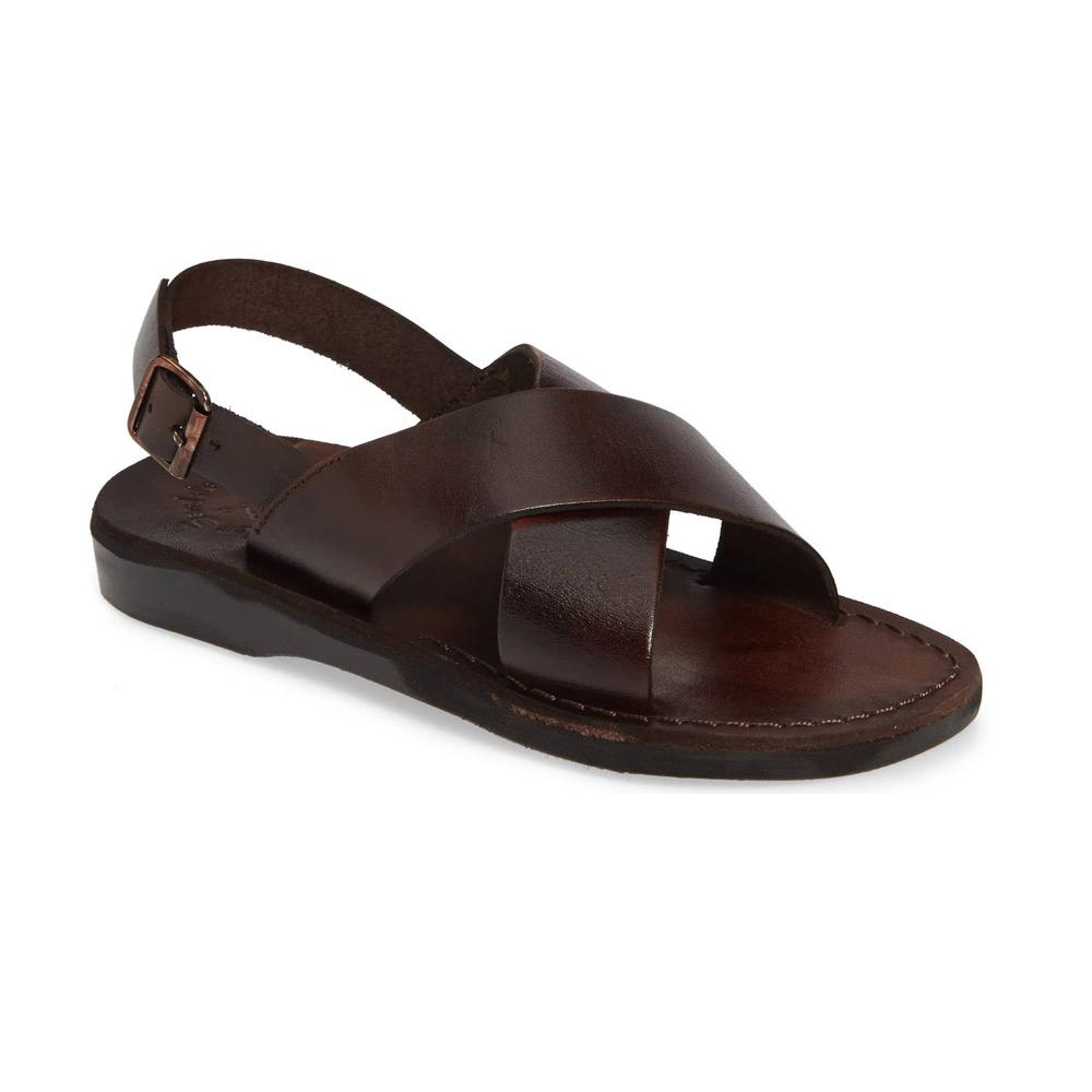 Mens Leather Sandals Brown - Leather Sandals | Pagonis Greek Sandals