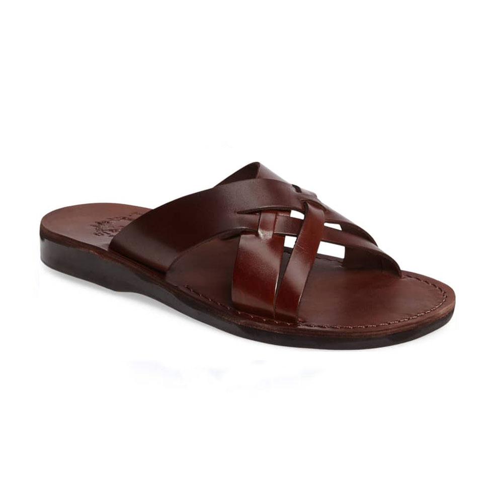 Jesse Brown Slide, Woven Strap - Men's Leather Sandals