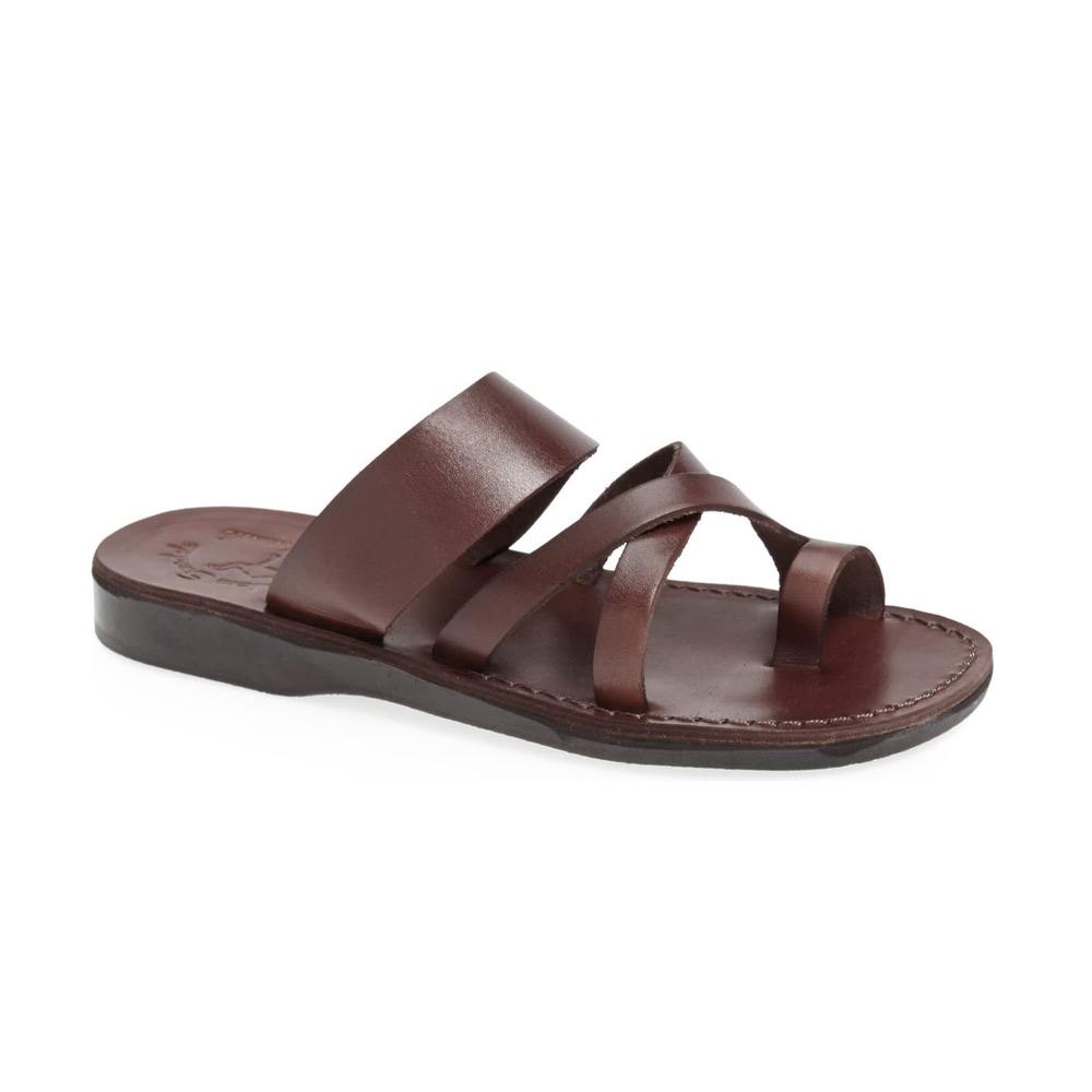 Brown Sandals for Women Handmade of Full Grain Leather, Dark Brown Thong  Sandals, Greek Sandals, the Perfect Summer Shoe 
