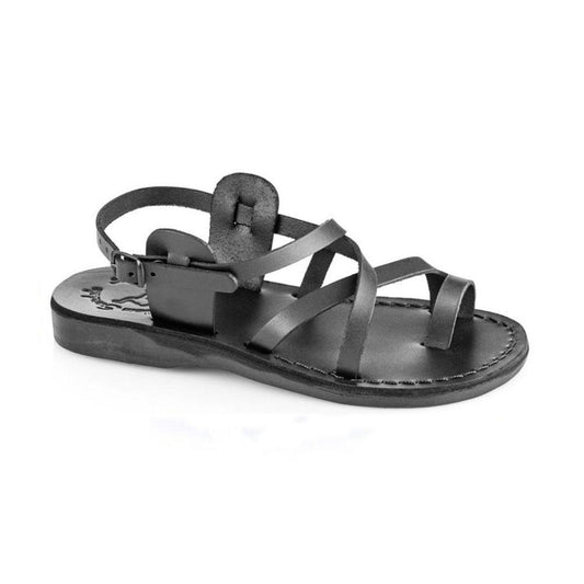 Buy Black Leather Sandals for Men Men's Open Toe Sandals With Adjustable Buckle  Strap Gladiator Slide on Greek Strappy Summer Shoes for Men Online in India  - Etsy