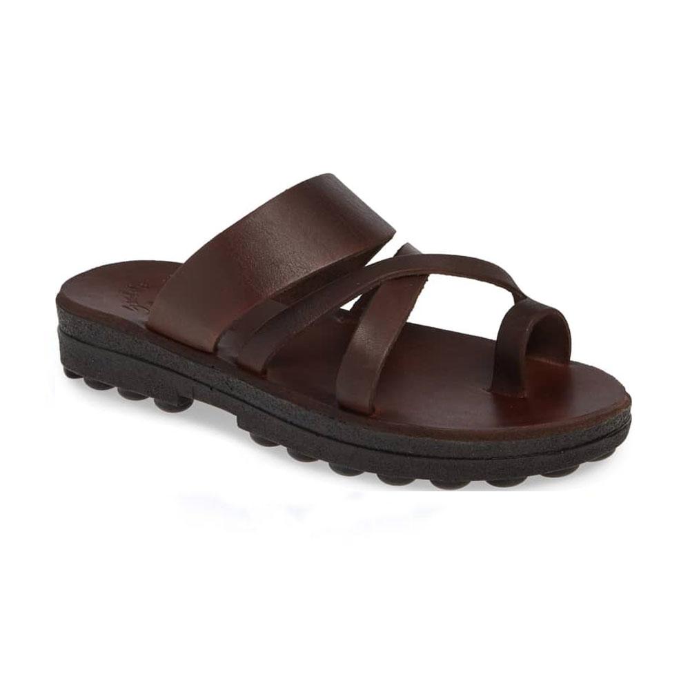 THE ROW Link Leather Toe-Loop Slide Sandals | Neiman Marcus