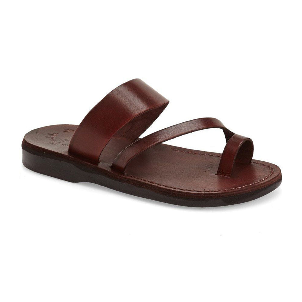 Zohar | Brown Leather Toe Ring Sandal