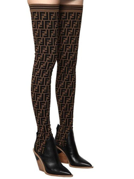 thigh high fendi boots