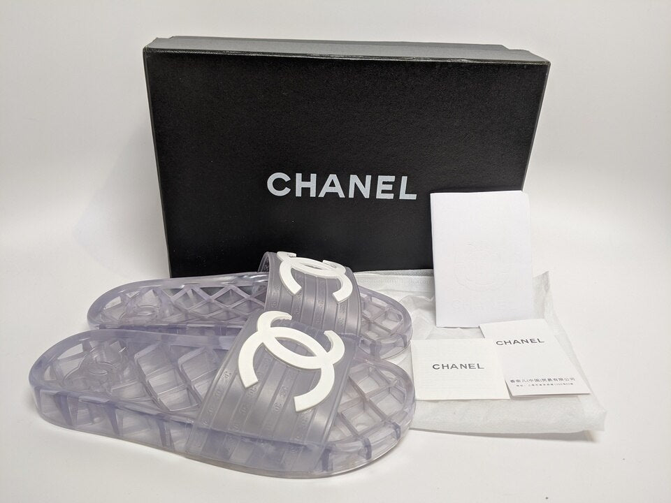 Chanel - Clear Jelly Slides – AsiaAnnMarie