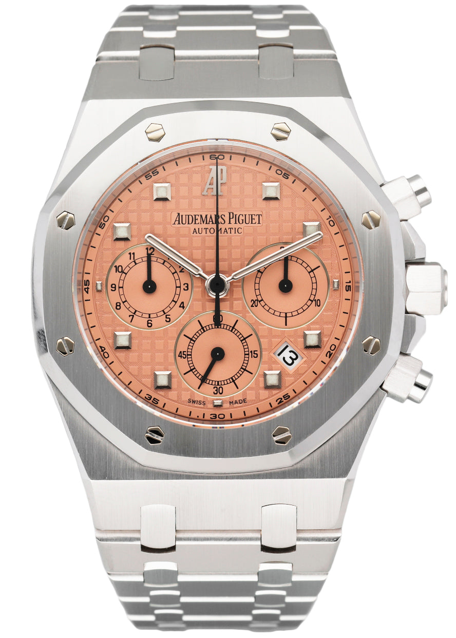 Audemars Piguet Royal Oak 25960BC Salmon Dial Mens Watch Box & Papers