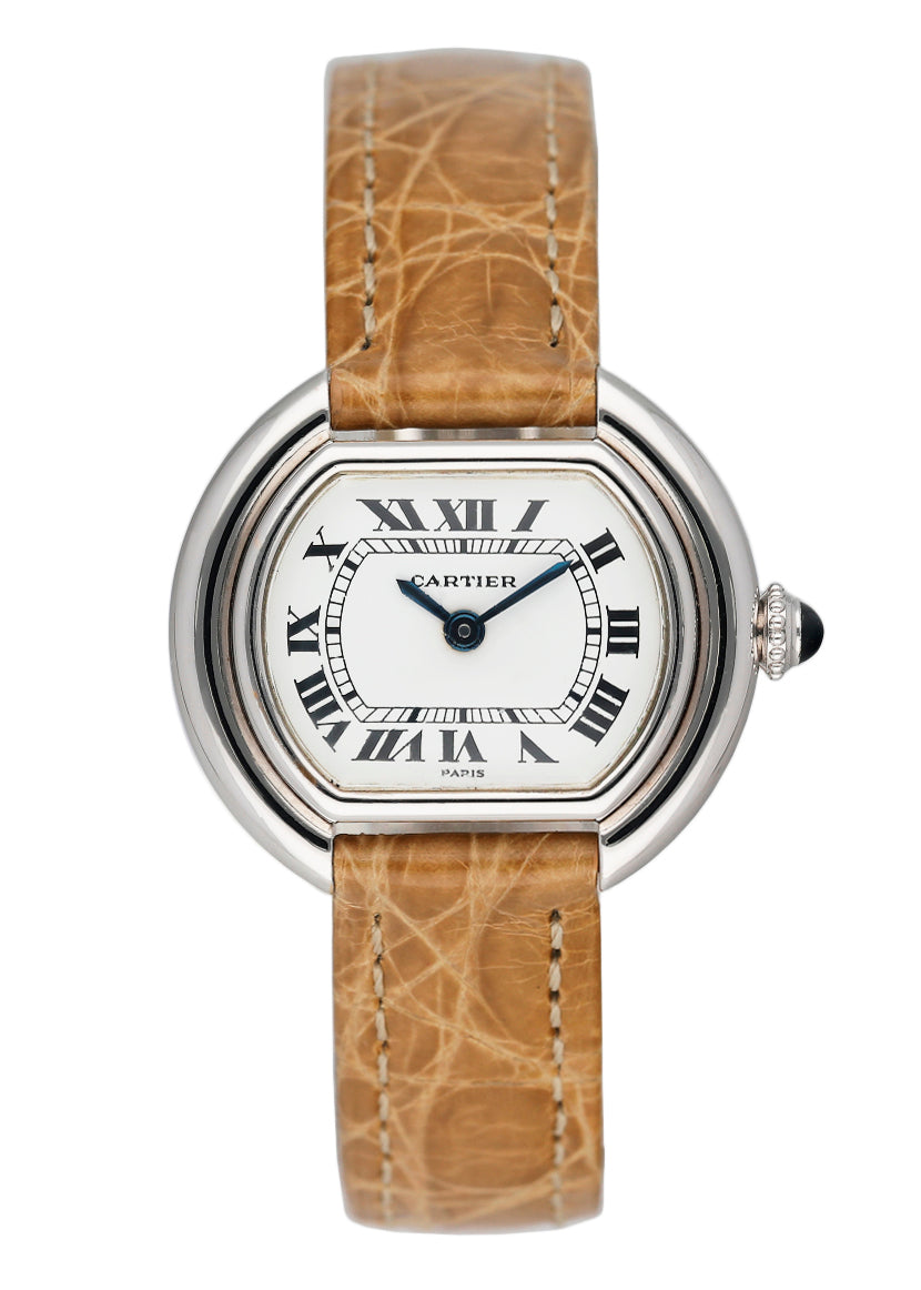 Cartier Paris Ellipse 18K White Gold Ladies Watch