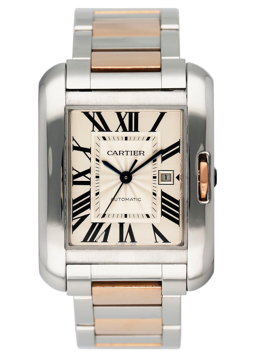 Cartier Tank Anglaise W5310007 Rose Gold & Stainless Steel Watch