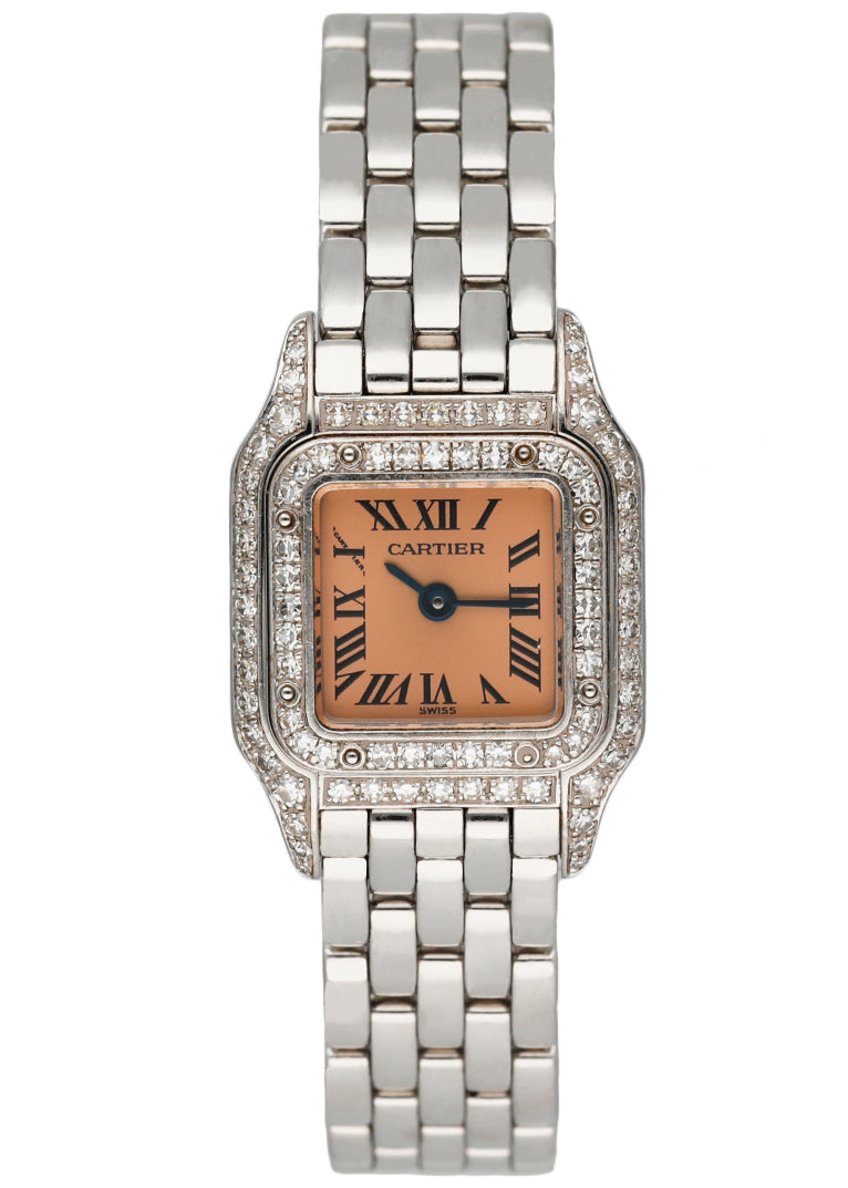 Cartier Mini WF3244F3/2363 18K White Gold Diamond Box & Papers