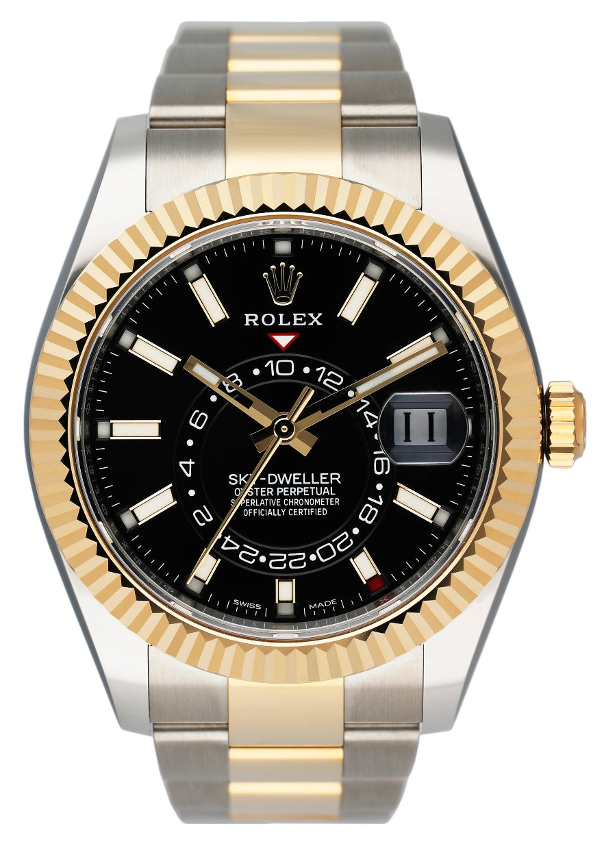 Rolex Sky-Dweller 326933 Black Dial Mens Watch Box Papers