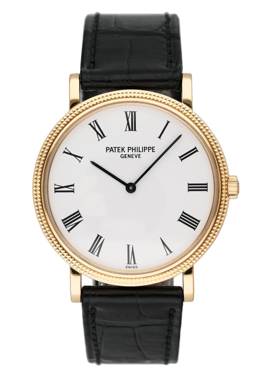 Patek Philippe Calatrava 5120J 18K Yellow Gold Mens Watch Box Papers