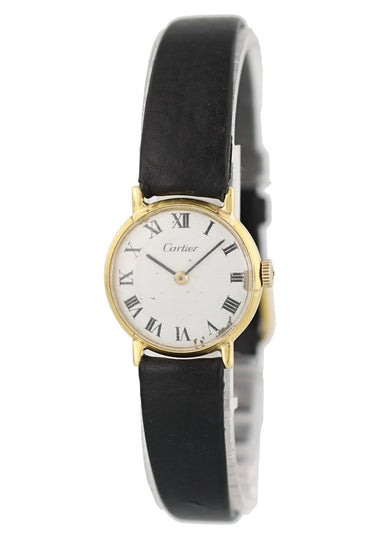 vintage cartier leather watch