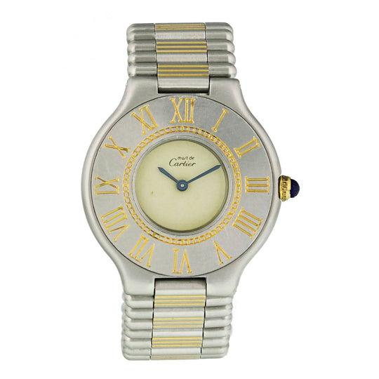 cartier ladies stainless steel watch