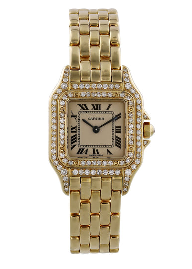 cartier panthere watch diamond bezel