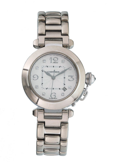 cartier pasha 32mm white gold