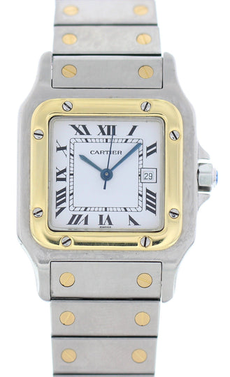 cartier santos galbee automatic watch